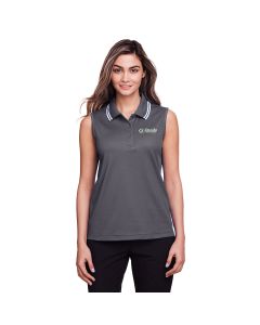 Devon & Jones - Women's CrownLux Performance Plaited Tipped Sleeveless Polo
