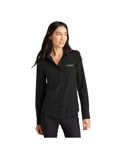 MERCER+METTLE - Women's Stretch Crepe Long Sleeve Camp Blouse