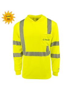 Radians - Class 3 Max-Dri Mesh Hooded Longsleeve Safety T-Shirt Type R